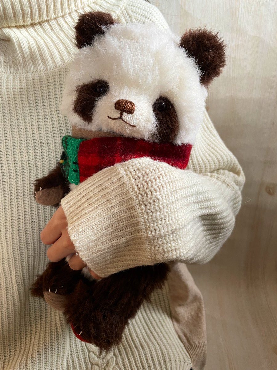 きれい しろくろや 人気作家 ハンドメイド パンダ テディベア