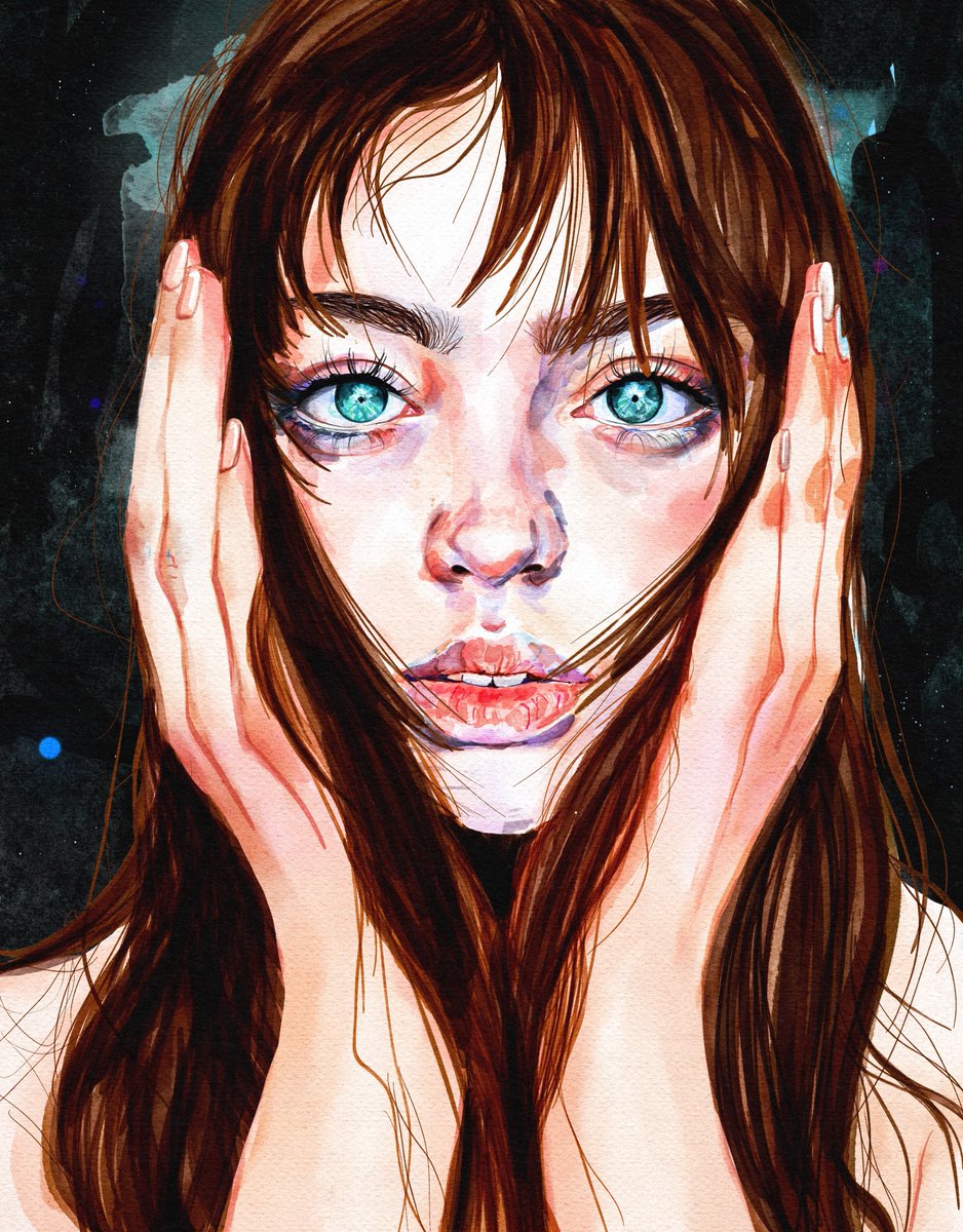 I just listed “Alice” for sale on <a href="/foundation/">Foundation 🌐</a>! 🌐
I worked 28 hours because I wanted to create a perfect watercolor portrait
foundation.app/@margodorobez/…