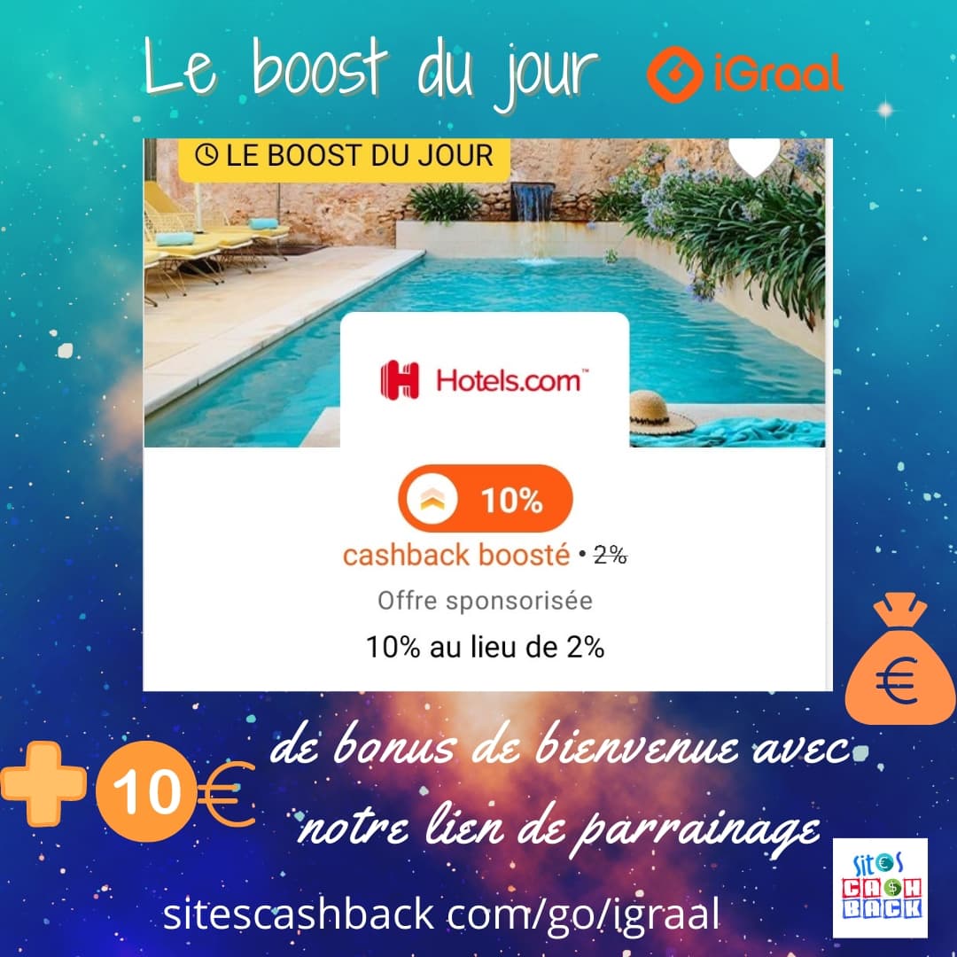 sitescashback's tweet photo. #cashbackboosté #igraal sur le site #hotels + 10€ de #bonus avec notre lien #parrainage 
https://t.co/DyKTjunDHj 
#bonplan #promo #argent #bonsplans  #economies 
#bonplanvoyage #bonsplansvoyages #globetrotteur #jevoyage #voyage #voyages  #voyager #budgetvoyage #tourdumonde https://t.co/OwKtIghDIl
