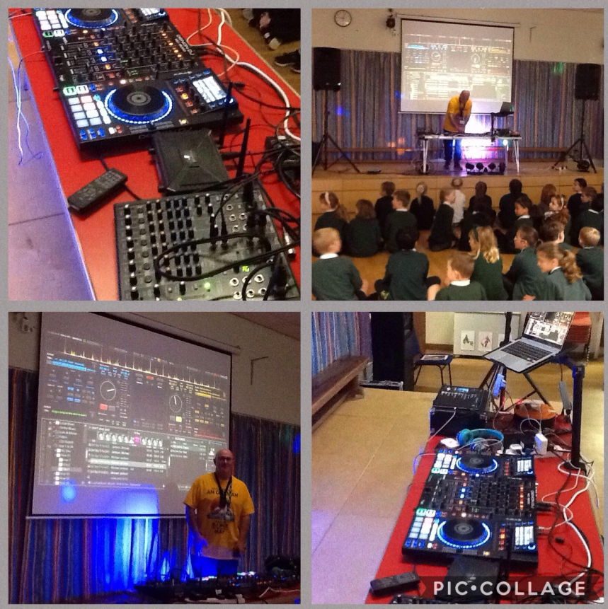 MoorlandsJSSale's tweet photo. Music assembly this morning was all about the history of DJing. Thanks to our very own Mr Dunn- caretaker by day, DJ by night! #morethanjustaschool #makethemostofeveryopportunity #schoolmusic #musicassembly #Music https://t.co/IXMyGF8meg
