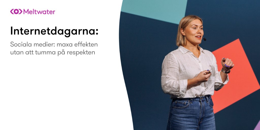 MeltwaterSE's tweet photo. Vi deltog på #internetdagarna som är ett initiativ av @stiftelsen där vi blev inbjudna av @digitalsnacka 💜

Vår nordiska marknadschef Frida pratade om vad datan från sociala medier faktiskt berättar för oss, samt utvecklingen från analytics till intelligence💡 https://t.co/DRelfWFaCV