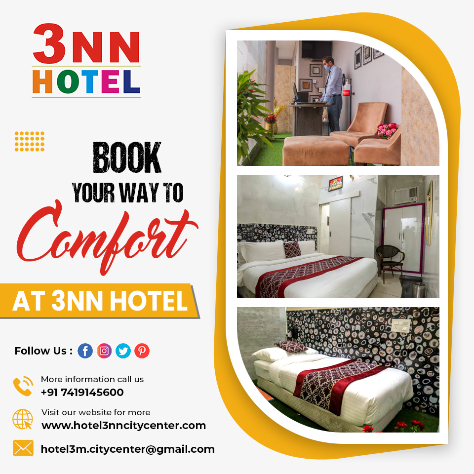 Book Your Way To Comfort At 3NN Hotel.

Make that a reality today‼️ BOOK NOW⚡️

For Reservation📞91-7419145600

#Hotel3NNCityCenter #Facilities #Stay #Room #Comfort #SafeHotel #Staycation #Touristspot #Stay #Relax #Fun #Weekend #Experience #Luxurious #Safety #StaySafe #Haryana