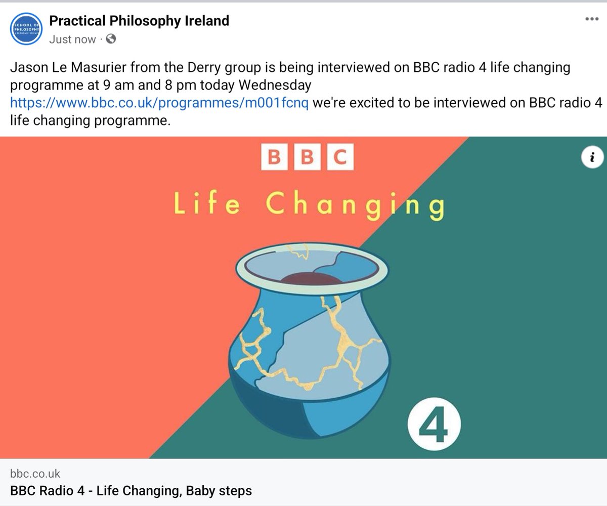 PractPhilosIre's tweet photo. https://t.co/PTTMnokh4Q

https://t.co/zUhYF0E6UF 
(Enrolment for introductory courses now open)

@life_of_ireland
@spiritual_community

#wisdom #Spirituality #Derry #derrycity #Ireland #WhatsOn #Philosophy #meditation #practicalphilosophy #Mindfulness https://t.co/gh18s3XZJV