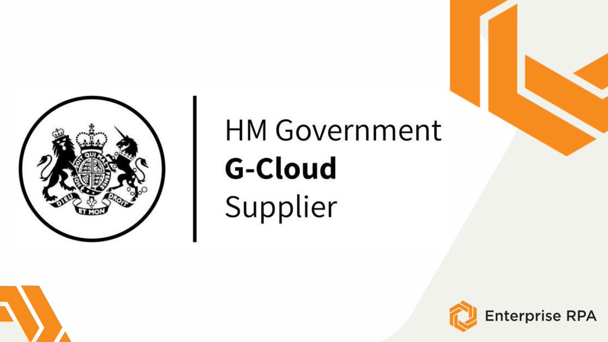 EnterpriseRPA's tweet photo. Enterprise RPA is delighted to be a confirmed supplier on G-Cloud 13.👏🎉
We have been working closely with the public sectors in past years. Being on the G-cloud list provides a faster route for local authorities who wish to work with us. https://t.co/KYv5KVsBgB