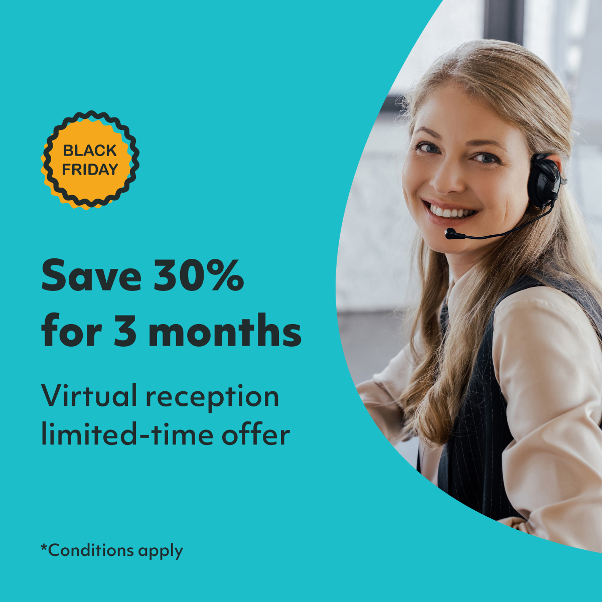 Own a #business in the UK? Need help with inbound phone calls? There's never been a better time to trial ReceptionHQ! Save 30% now on call answering services now with our Black Friday deal.

Learn more: receptionhq.co.uk

#ukbusinessowners #uksmallbusinessowners