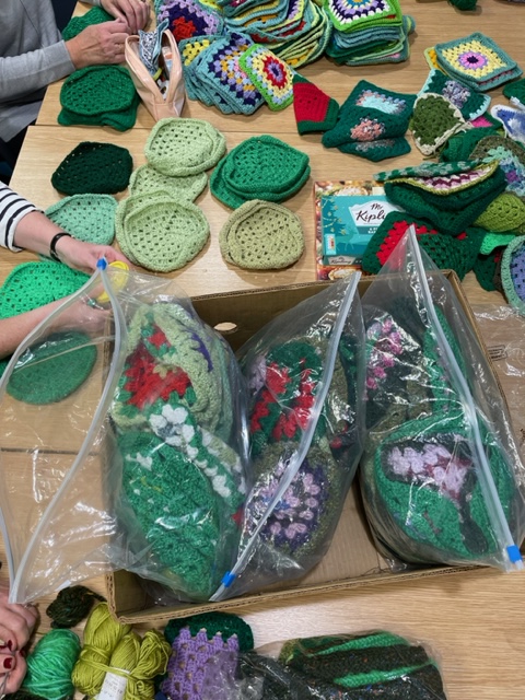 DenbsLibs's tweet photo. We are having a very industrious morning in #Prestatyn Library – wait till you see our Christmas tree!! 🎄#crochet #craftandchat #PlacestoConnect https://t.co/Y8lWPh4REg