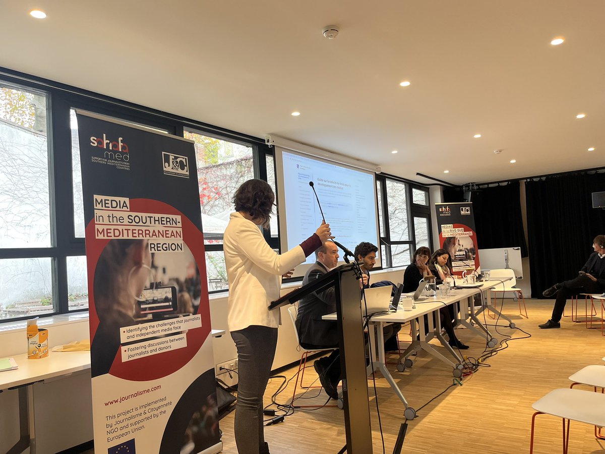 DHivet's tweet photo. As part of the first European Journalism Symposium organized by @LesAssises, 40 #MediaDev specialists are meeting today in Brussels. An initiative of "Journalism & Citizenship" in the framework of the project #SahafaMED with the support of @eu_near #EJS2022 https://t.co/UJNTIBKhVH
