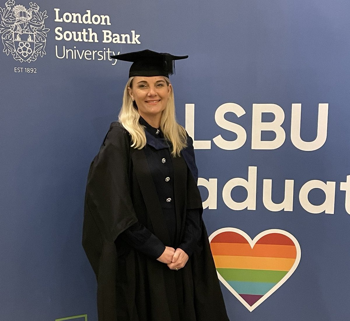 David Burton ⭐️⭐️ (@davidburton1971) on Twitter photo Super proud Husband!
Congratulations <a href="/uclh/">UCLH</a> Deputy Chief Nurse <a href="/SarahAburton1/">Sarah Burton</a>
Awarded the “Master of Arts in Strategic Clinical Leadership” in a fabulous Class of 22 Institute and Social Care presentation at the historic #RoyalFestivalHall <a href="/southbankcentre/">Southbank Centre</a>
#LSBUgraduation <a href="/LSBU/">London South Bank University - LSBU</a> Super proud Husband!
Congratulations <a href="/uclh/">UCLH</a> Deputy Chief Nurse <a href="/SarahAburton1/">Sarah Burton</a>
Awarded the “Master of Arts in Strategic Clinical Leadership” in a fabulous Class of 22 Institute and Social Care presentation at the historic #RoyalFestivalHall <a href="/southbankcentre/">Southbank Centre</a>
#LSBUgraduation <a href="/LSBU/">London South Bank University - LSBU</a>