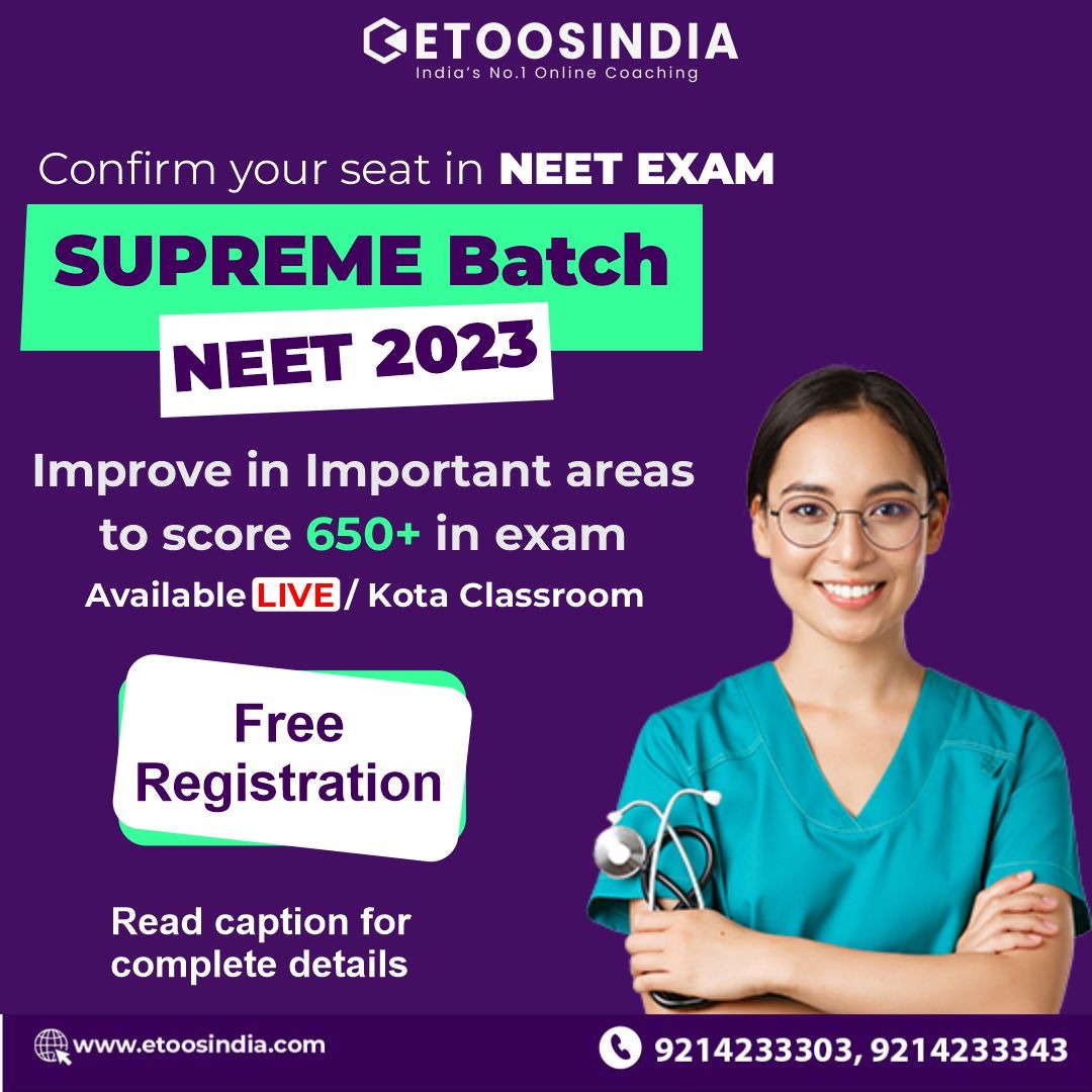 Level up your NEET Preparation with Supreme Batch

bit.ly/Supremebatch

#neet #neet2023 #neet2024 #neetpreparation #neetcoaching #neetug #neetexam #neetcourses #neetguide #etoosindia #neetquestions #neetaspirants #neetbiology #neetphysics #neetchemistry  #neetexaamguidance