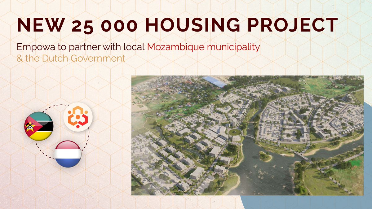 empowa_io's tweet photo. 📣 In case you missed the announcement at the #CardanoSummit2022 we are proud to announce an agreement has been signed with the local Mozambique municipality 🇲🇿 and the Dutch government 🇳🇱 to deliver 25 000 climate-smart homes🏡 in Beira, Mozambique. 

https://t.co/8SGamkR9tV https://t.co/CKyA1Qv71Z