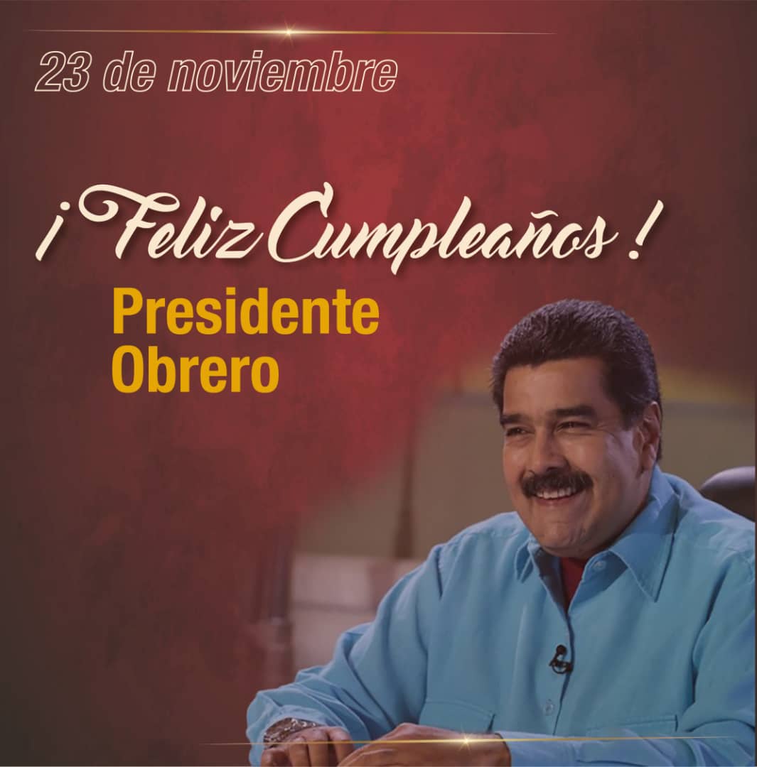 RodriguezDEPOcc's tweet photo. 23Nov | ¡Feliz cumpleaños, Presidente Obrero!
Hoy felicitamos a nuestro hermano de mil batallas y primer presidente chavista, Nicolás Maduro. En este nuevo año de vida seguiremos junto a usted, impulsando el renacer de la industria petrolera en beneficio del pueblo venezolano. https://t.co/MjQAYgjIV4
