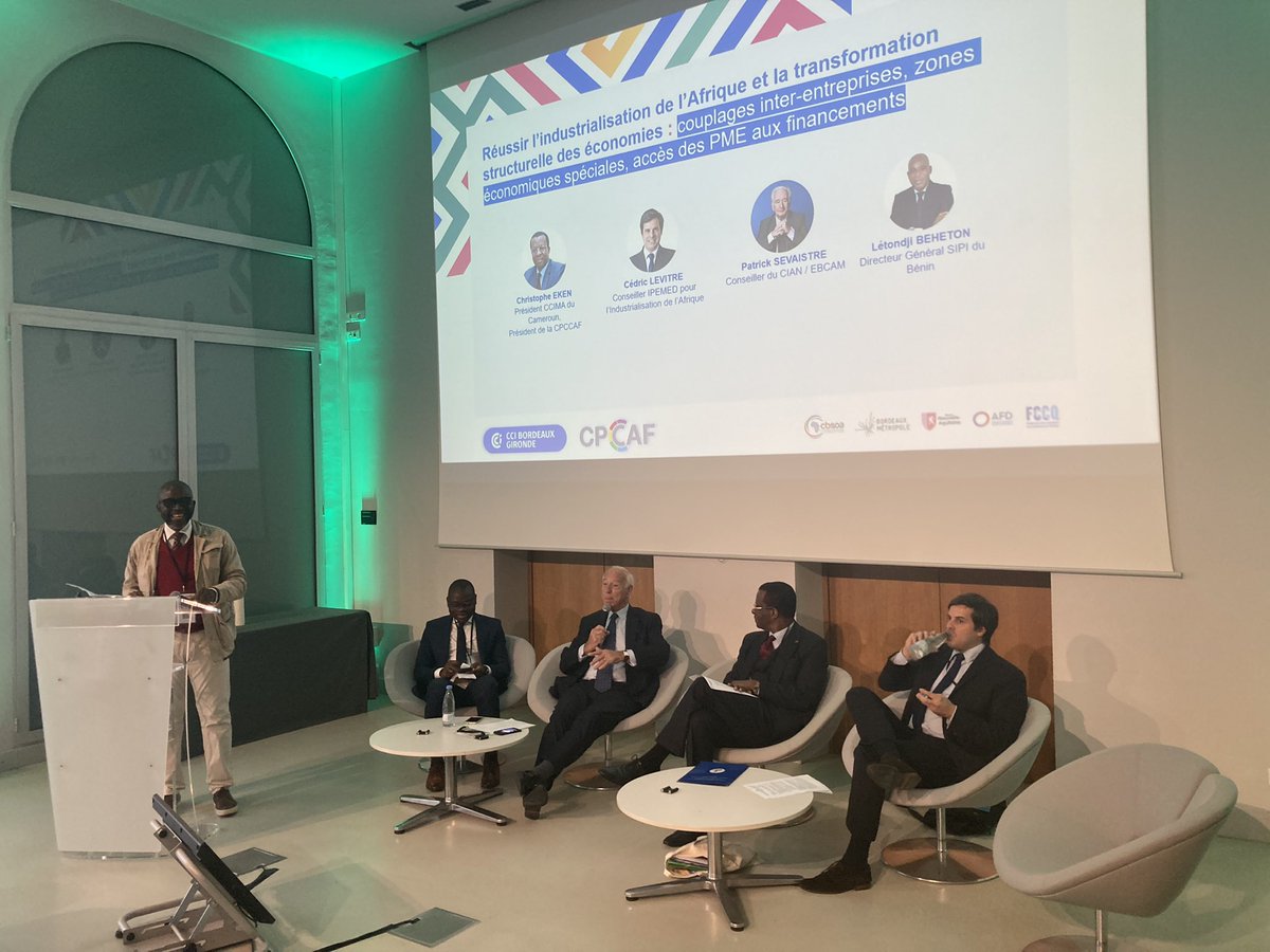 cpccaf's tweet photo. Ateliers @cpccaf organisés à #Bordeaux avec la @CCIBdxGironde : débat sur l’#industrialisation de l’#Afrique avec @christopheeken @EtienneGiros @IPEMED @CIAN_Afrique @ccibenin https://t.co/SiDaIEgpdO