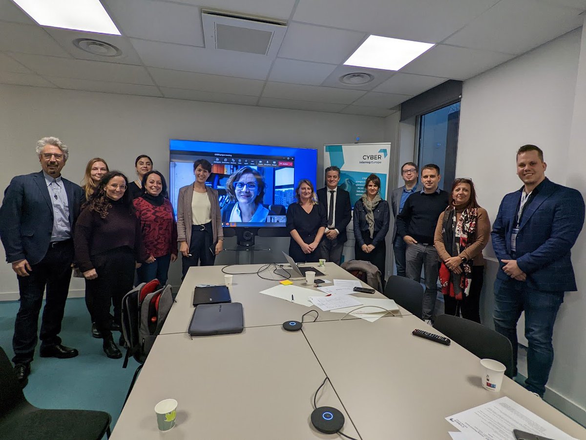 empresasjcyl's tweet photo. Durante la #EuropeanCyberWeek,  los socios de Interreg CYBER mantuvieron una fructífera reunión sobre Action Plans y nuevas oportunidades de colaboración.
#ICECYL apoya la ciberseguridad🔒, vital para las empresas de CyL.
@CyberEurope #innovacion 
👉https://t.co/wd9TyujL5c https://t.co/ZbV9FV5BfP