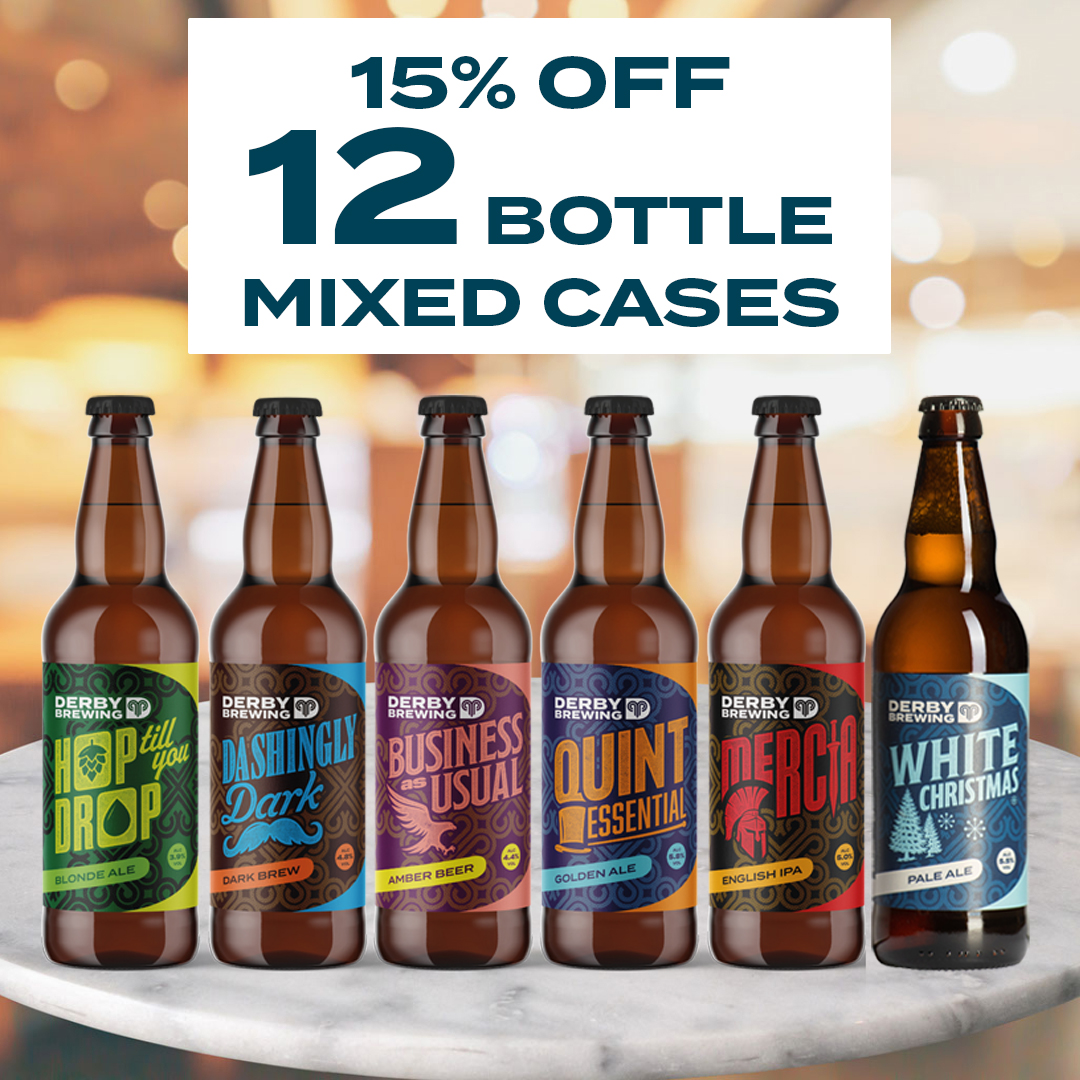 DerbyBrewingCo's tweet photo. 15% off our BRAND NEW 12 bottle mixed cases! ENDS TOMORROW!
Make sure you order yours.
https://t.co/CUnC1871NW
#derbybornandbrewed #beeroffers #derbyshirebrewery https://t.co/O83jDnfPFT