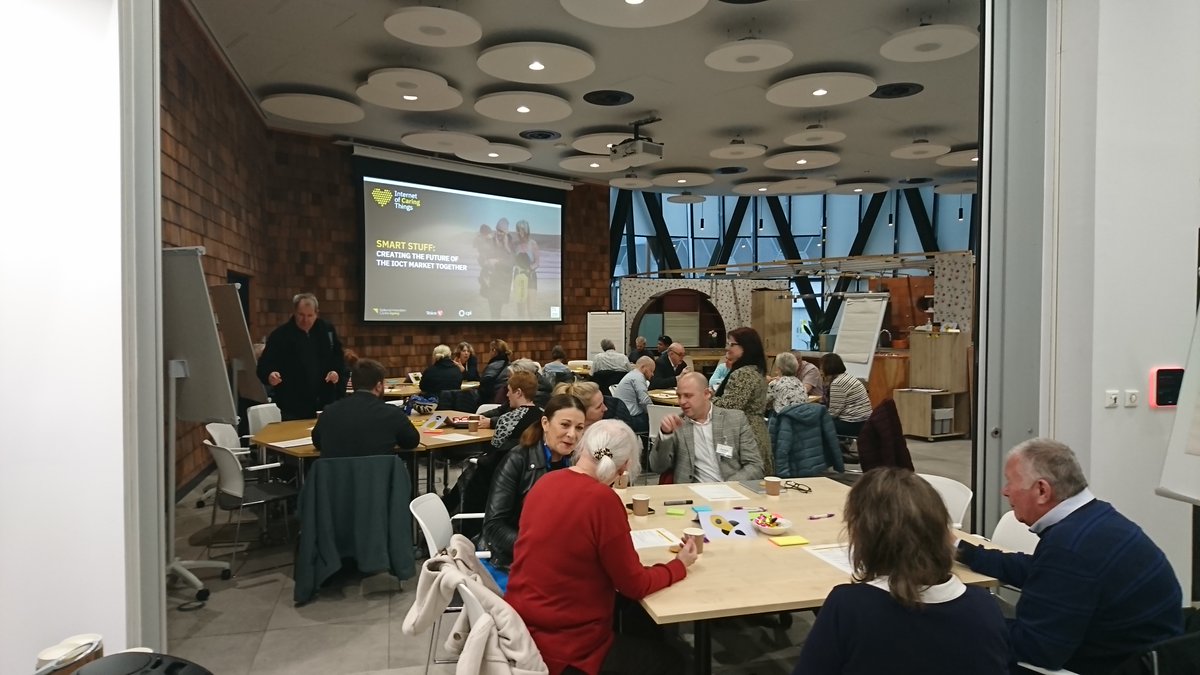 UKNICAofficial's tweet photo. The morning sessions are almost over but our Smart Stuff workshop is still in full swing. #Businesses, #Providers, #Specialists #VoiceMembers are discussing 'Creating Concepts' around objects we use every day. All focused on #ageing and #wellbeing

#ageingintelligence https://t.co/WaldRxTaRO