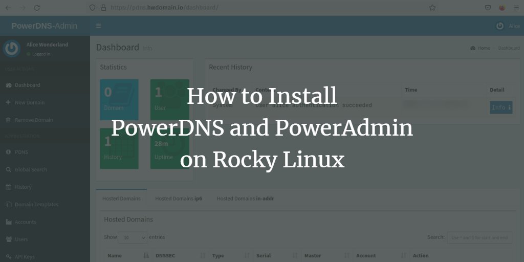 howtoforgecom's tweet image. How to Install #PowerDNS and #PowerAdmin on Rocky #Linux. howtoforge.com/how-to-install…