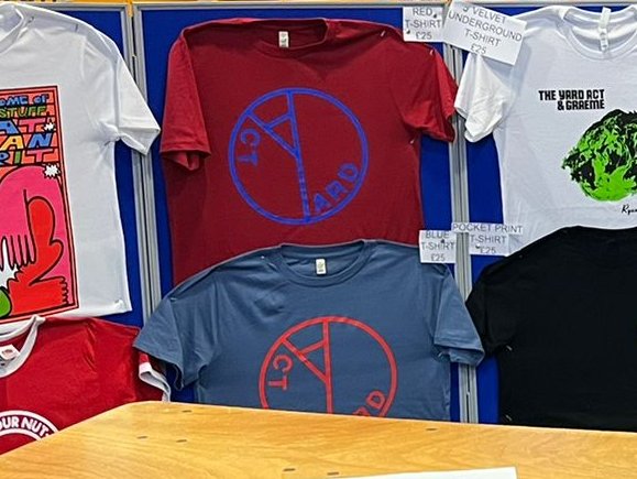 YardActBand's tweet image. Right, tomorrow we&apos;ll be doing a pop shop from 5pm to midnight at The Social on Merrion Street in Leeds along side our Academy show. All merch at the shop will be approx 25% cheaper than it will be at the gig due to the Academy taking a 25% cut of all merch sold in their venue.