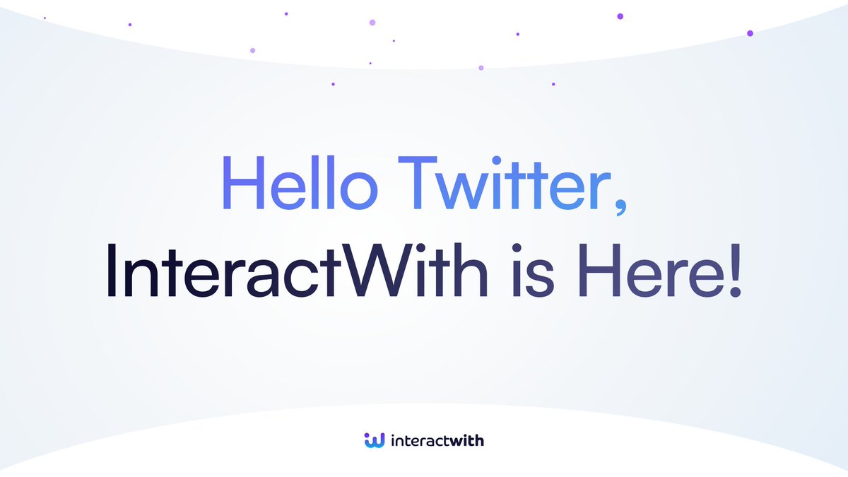 _InteractWith's tweet photo. Hello Tweeter👋🏻! #OurfirstTweet and it's really exciting! https://t.co/00yUGWE8cD