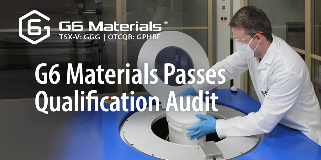 BreathePlus's tweet photo. @G6Materials Passes Qualification Audit Conducted by Global Microconnector Company -- https://t.co/xWDCIZJmGz -- $GGG.v $GPHBF #TSXV #TSX #news #newsrelease #graphene #update #tech #technology #smallcap #smallcaps #invest #investing #stockmarket #stock #stockstowatch #wallstreet https://t.co/wWrtkwBZFm