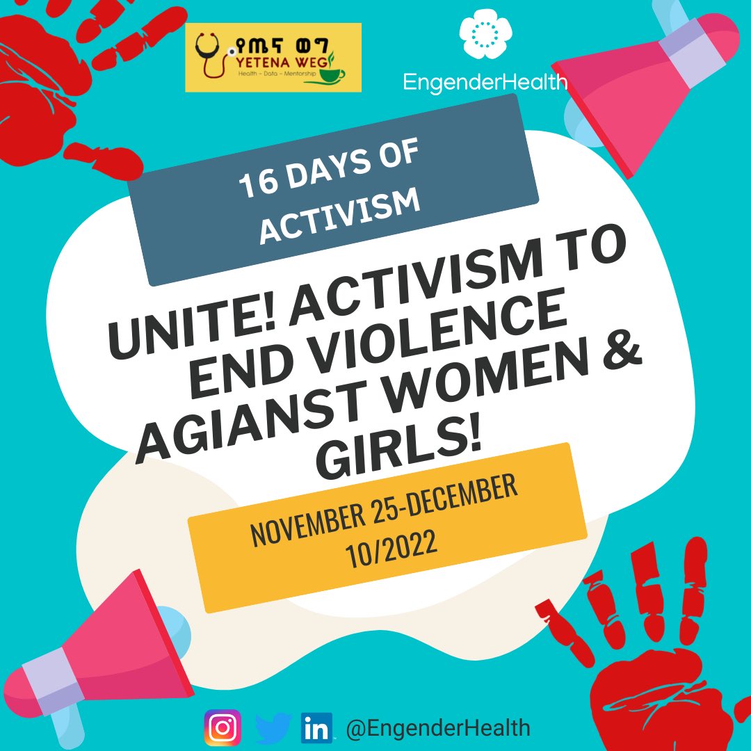 👉🏾 A campaign you can also take part 

 ✅ Learn how you can help stop Violence against Women and Girls❗️ 

✅ Join our 16 days of activism with <a href="/EngenderHealth/">EngenderHealth</a> to create awareness.
#16daysofactivism
#GBV