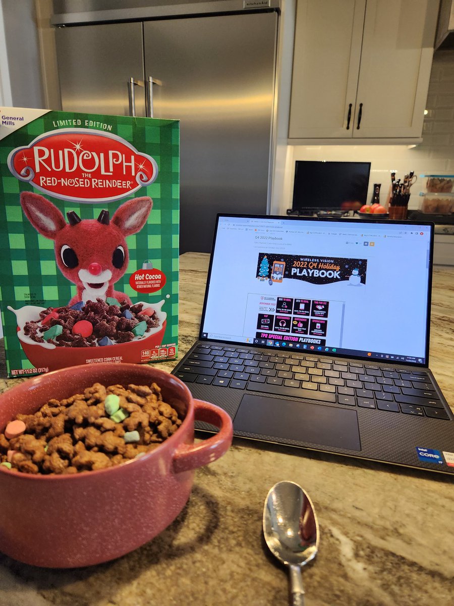 A little fuel for the day before Thanksgiving @WirelessVision ! Enjoy the holiday tomorrow and get ready for a BIG weekend. Btw, this is much better than the Elf cereal...think chocolate Lucky Charms. 6.75/10 Happy Thanksgiving!!