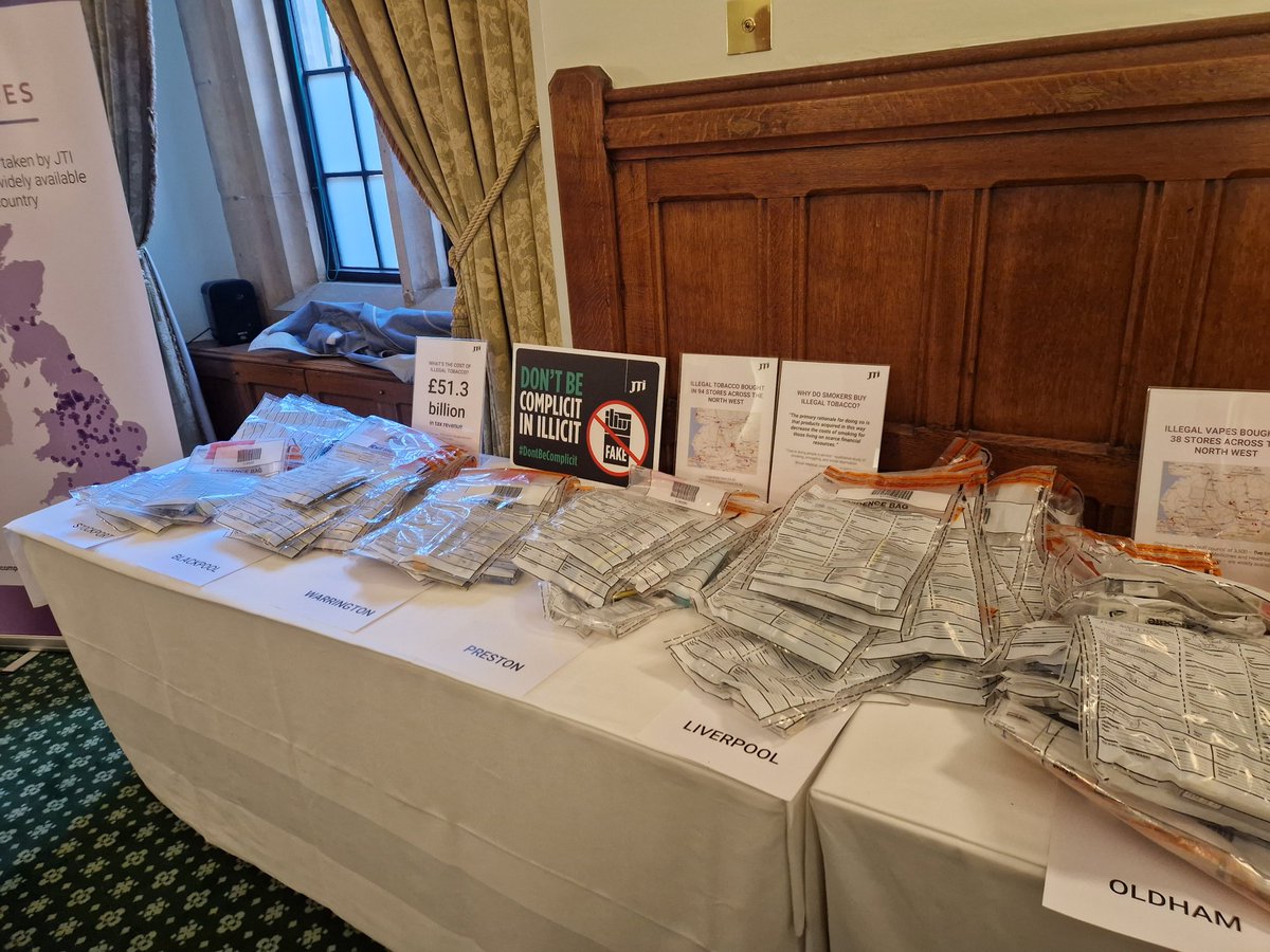 Thank you to <a href="/UKJTI/">JTI UK</a> &amp; <a href="/ClarionComms/">Clarion Comms</a> for inviting me to today's Parliamentary reception on the illicit tobacco trade. Great insight on the hard work being done to tackle this massive issue (£51.3bn in lost revenue since 2000). More info here: bit.ly/3i6JOin