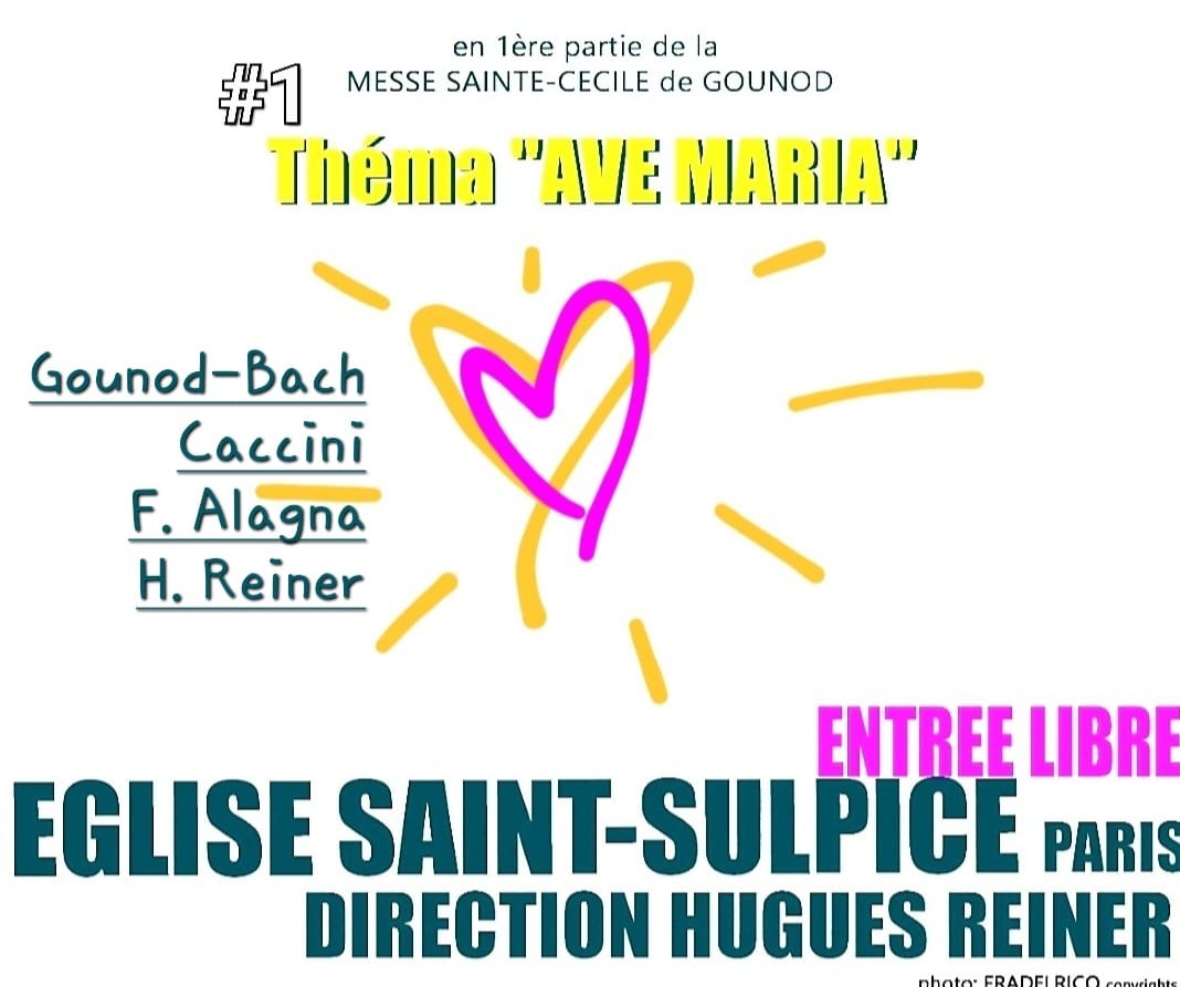 ChoeurHReiner's tweet photo. #EntréeLibre #LibreParticipation #LibreParticipationAuxFrais #Concert #Choralmusic #Choralsinging #ChœurHuguesReiner #HuguesReiner
#ÉgliseSaintSulpice #MesseSolennelleDeSainteCécile #AveMaria #Gounod #Caccini #Alagna #Reiner https://t.co/tSOINvlSmh