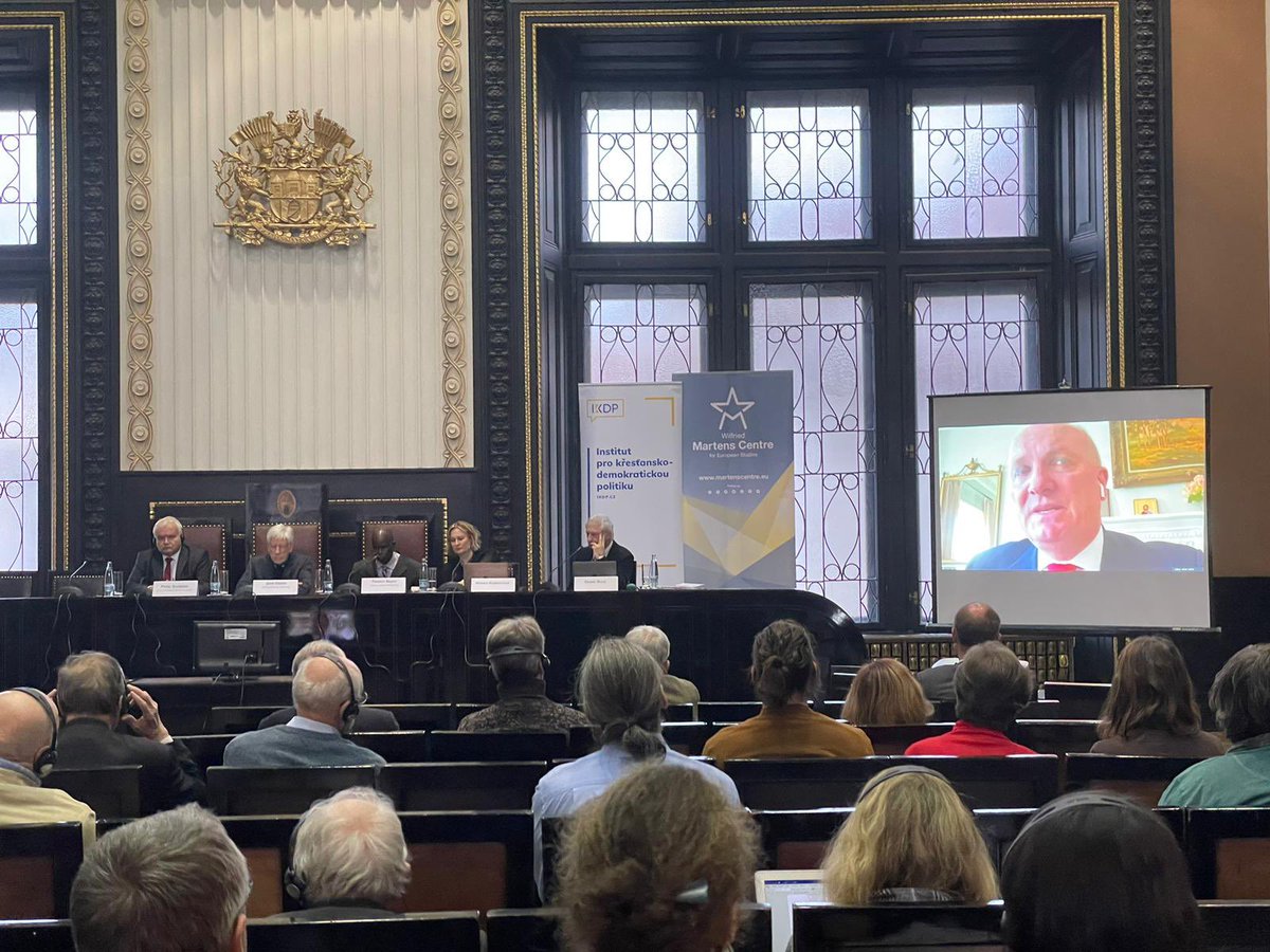 IKDP_cz's tweet photo. “The human right to religious freedom is not an issue just for religious people but for all.” @HolvenyiGyorgy of the @EPPGroup at our conference on 🔴#RedWednesday and the Persecution for Faith. @WMCESProjects @CirkevCz https://t.co/AHzcATceTA