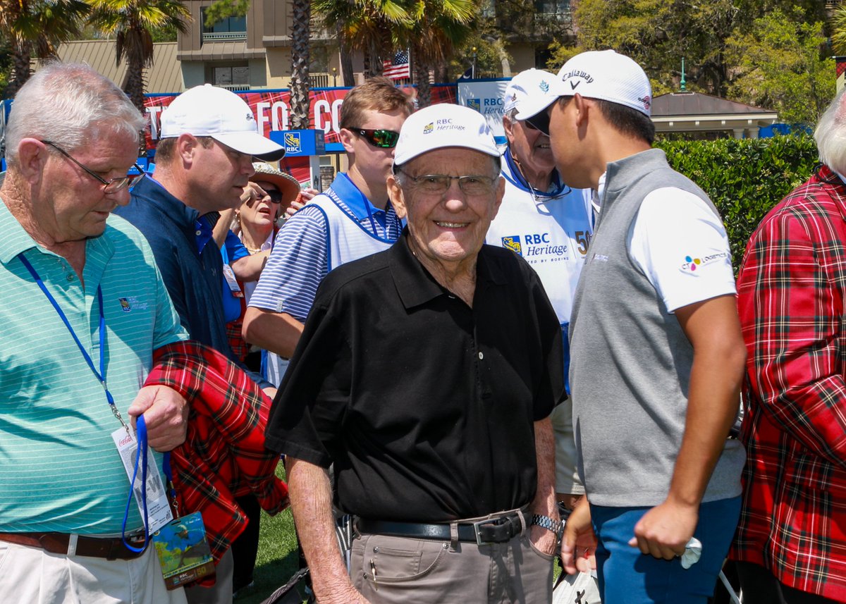RBC_Heritage's tweet photo. In loving memory of Doc Carswell, who passed away last week. ♥ Doc made his mark on #RBCHeritage history by being the only player to compete in the first 50 years in the Heritage Pro-Am. Sending peace &amp; love to his family. 
Read more at https://t.co/X7Vw3HUBdv https://t.co/Jdjfrq9sTy