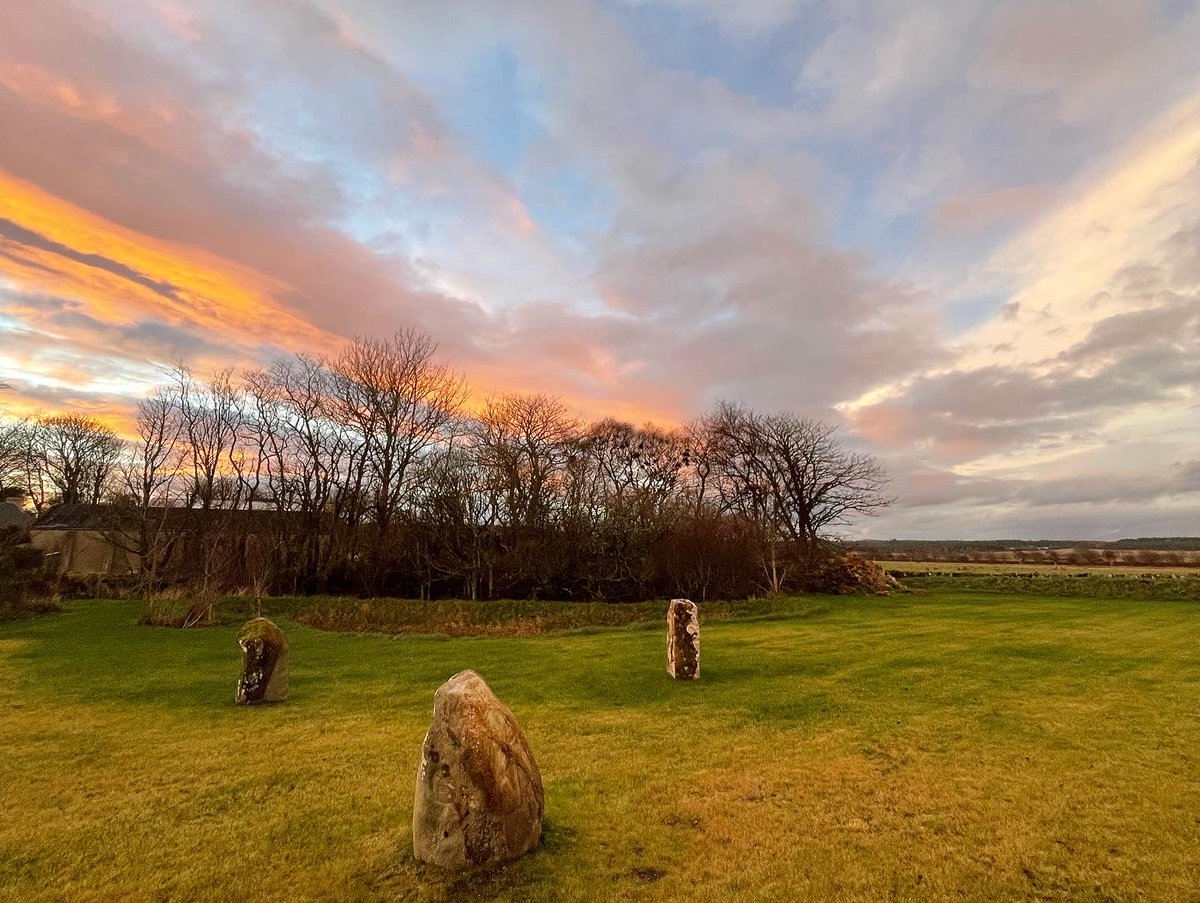 Spectacular sunset…with the stones in the Highlands tonight…..