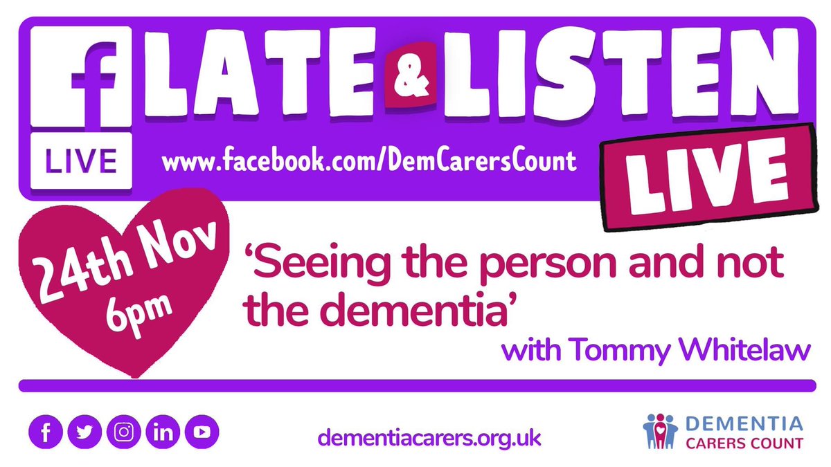 mimiblanksby's tweet photo. Looking forward to this #EveningSession with @tommyNtour and @DemCarersCount at 6pm tomorrow https://t.co/Ejt2wP5sZx    #dementia #familycarers #Alzheimers https://t.co/6TOnY2TVcW