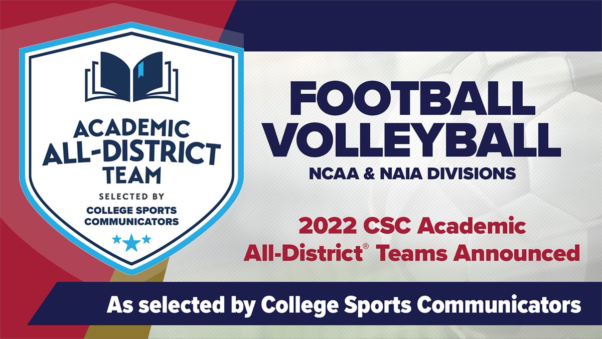More Cardinals hit the CSC Academic All-District lists for their combined efforts on/off the playing surface. They now advance to the national ballot! 📚🏈🏐

FB: Bruckner, Cipriano, Denius, Dent, Masterson, Z. Martin and K. Snyder!

VB: Craycraft, Greeley, Hartman and Hoffman!