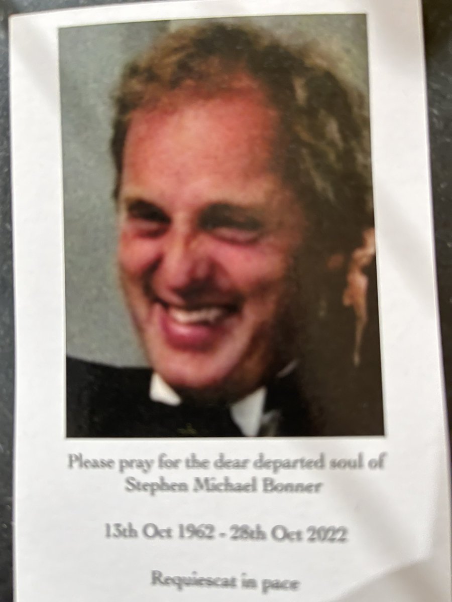 Sad day. Funeral for Professor Steve Bonner, intensivist in South Tees, husband and father