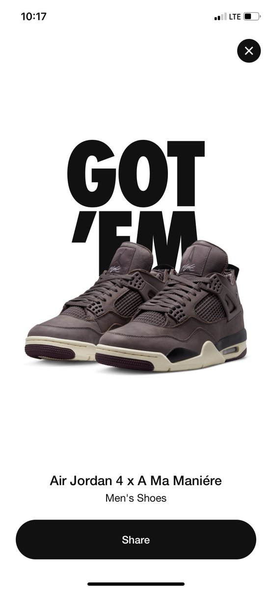 anonymo787's tweet photo. @SnkrsStock These past few drops my luck has been crazyyyy, 2 Cherry 11’s, 2 Chicagos, and now the A Ma Ménière’s 🫣 https://t.co/7KVzbGIn9w