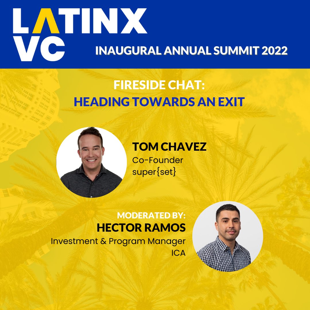 SomosVC (fka LatinxVC) (@somosvc_) on Twitter photo In addition to our amazing panels, we are excited to announce our fireside chats:
<a href="/OrlandoBravoTB/">Orlando Bravo</a> <a href="/RamiReyesVC/">Rami Reyes</a> <a href="/tommychavez/">Tom Chavez</a> and Hector Ramos
#LatinxVCAnnualSummit In addition to our amazing panels, we are excited to announce our fireside chats:
<a href="/OrlandoBravoTB/">Orlando Bravo</a> <a href="/RamiReyesVC/">Rami Reyes</a> <a href="/tommychavez/">Tom Chavez</a> and Hector Ramos
#LatinxVCAnnualSummit