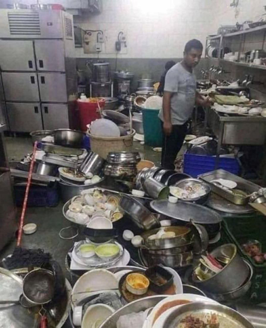 dozygay's tweet image. My kitchen thirty minutes into making one side dish for Thanksgiving