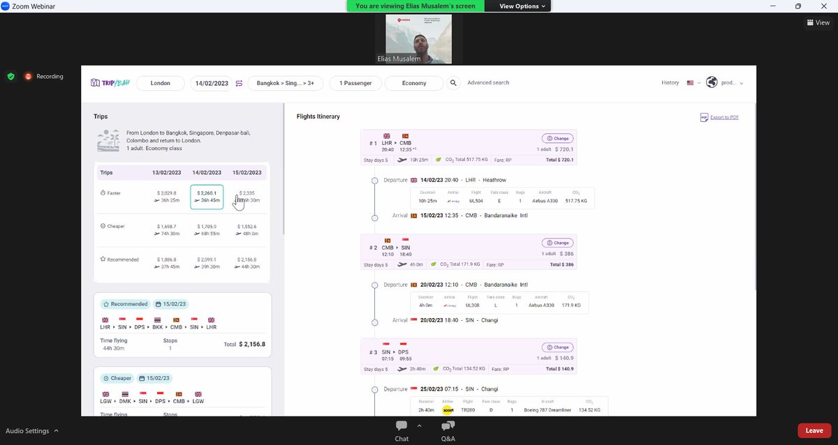 Lottmus's tweet image. Excellent live presentation of the marvellous tool that is #Tripoptimizer from @nezasa. Live polls and interaction. Great presentations from the team. Multi trips Complex bookings technology, made easy. Hurra! Bravo @hiltym. Anne  &amp;amp; Elias