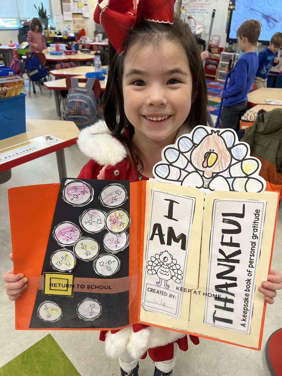 So much fun learning about being Thankful and practicing our math facts in a fun way. Happy Thanksgiving everyone! OWLsome first grade Gators. <a href="/ChathamGroveES/">Chatham Grove Elementary School</a> #onechatham
