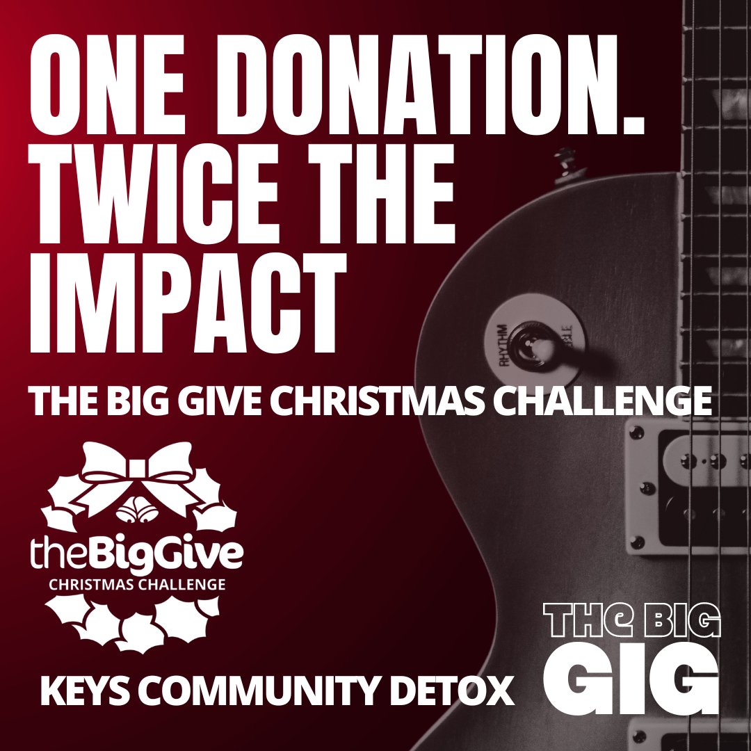 KeysDetox's tweet image. #TheBigGive #ChristmasChallenge2022 is now live! Any donation made to KEYS via The Big Give website before midday on the 6th of December will be doubled by Big Give Champions!

Details can be found here: donate.thebiggive.org.uk/campaign/a0569…

One donation. TWICE the impact!
