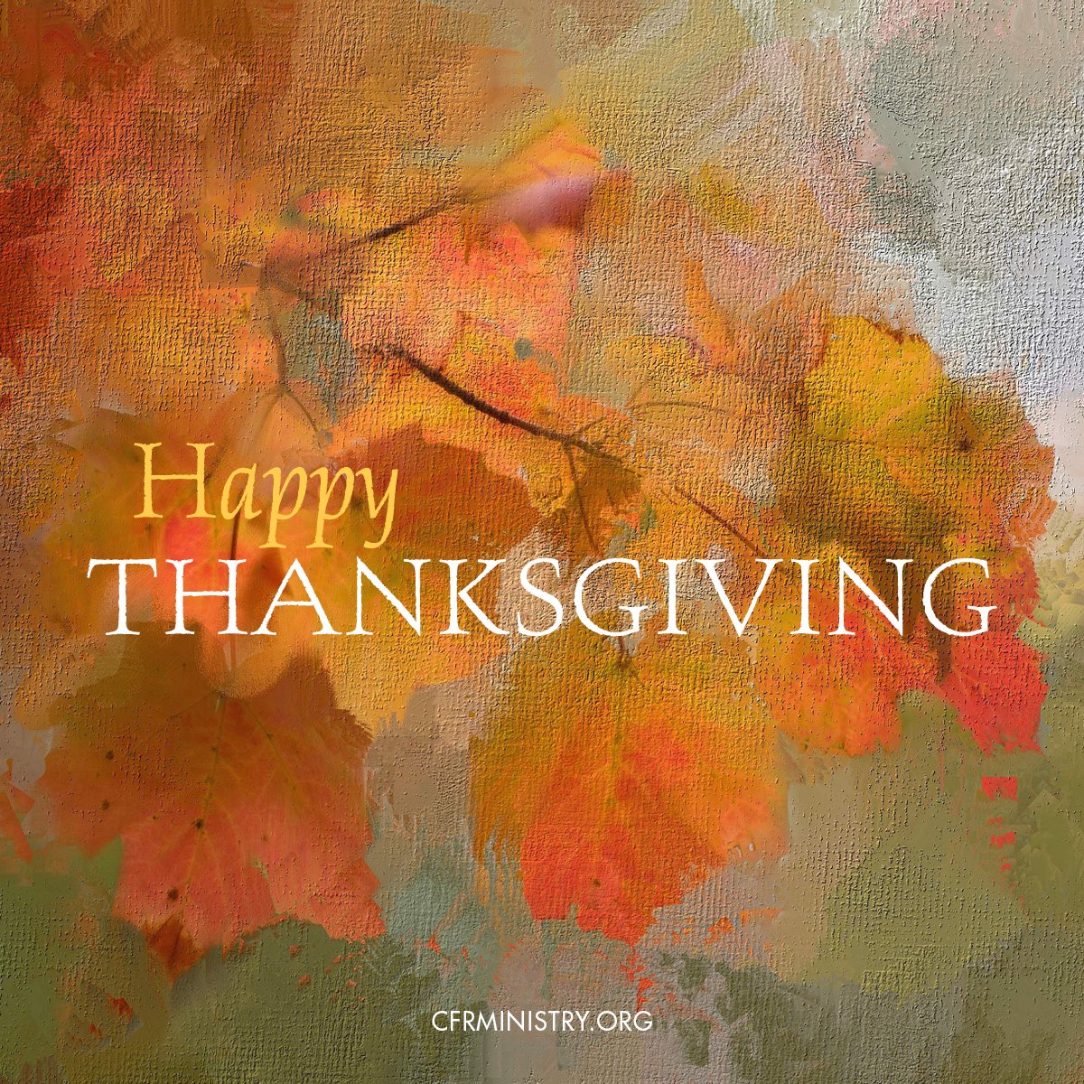 "Give thanks to the Lord, for he is good; his love endures forever." 1 Chronicles 16:34 (NIV)

Happy Thanksgiving from all of us at #CFRministry!