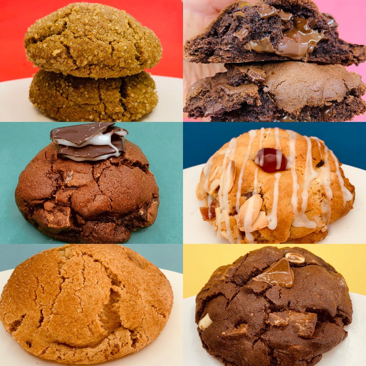 slicedndiceduk's tweet photo. Delicious festive cookies have arrived! 🍪 
This week's flavours include Gingeread (vg), Mince Pie (vg), Bakewell (vg)  After Eight (vg), Chocolate Hazelnut (vg), Toblerone (v).
Grab them while you can! 
#cookies #stuffedcookies #vegan #vegancookies #festivecookies #birmingham https://t.co/90v3l0NjrC
