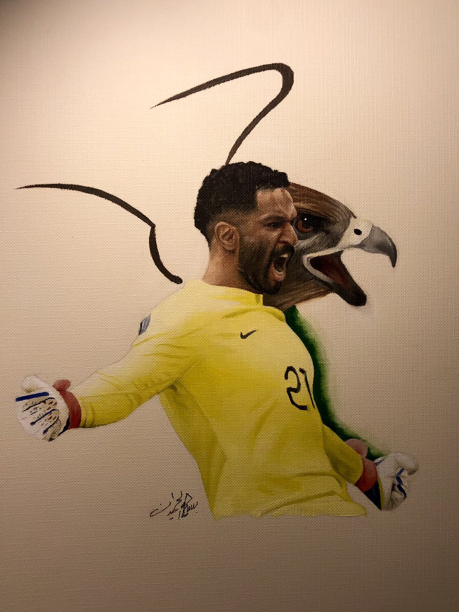 LegendBasmah's tweet photo. رسمتي الفخر بصقورنا الخضر 🦅💚💚 https://t.co/KYFGfGZqti
