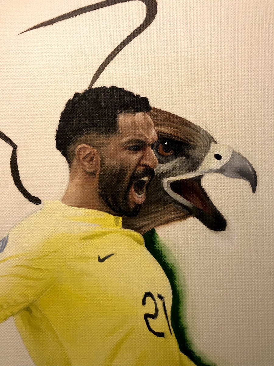 LegendBasmah's tweet photo. رسمتي الفخر بصقورنا الخضر 🦅💚💚 https://t.co/KYFGfGZqti