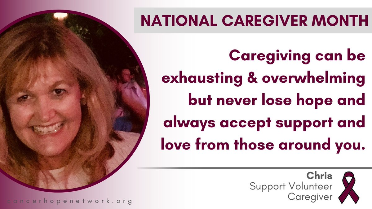 CancerHopeNet's tweet photo. There is #Hope. November is National #Caregiver Month. Connect with a survivor volunteer who understands. Call us today: 877-HOPENET (877-467-3638) #CancerHopeNetwork #Nationalcaregivermonth #oncology #CancerCare #CancerCaregiver #CancerSupport https://t.co/qlLxFdHuyC