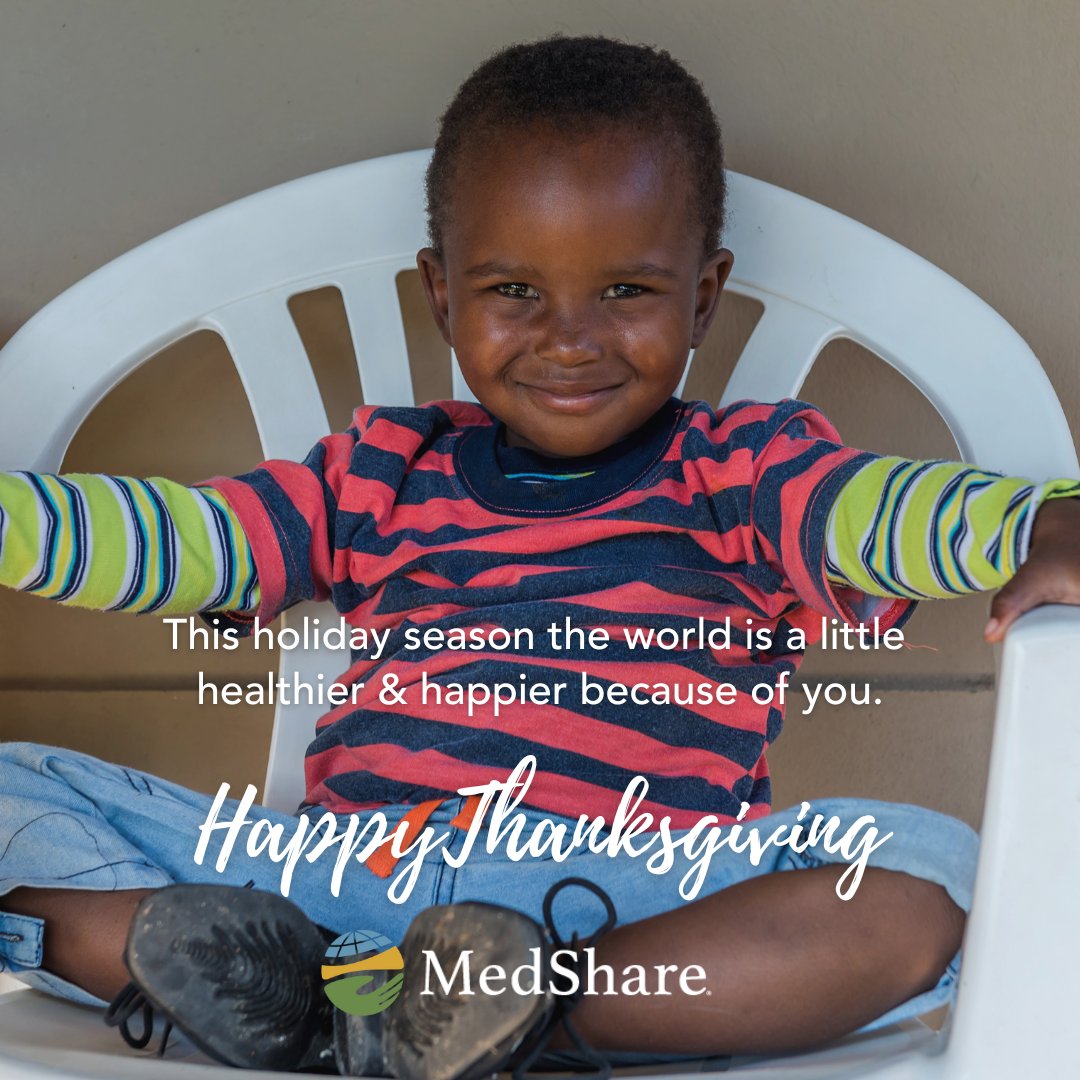 MedShare Family: We hope you're as proud as we are to partner with frontline healthcare providers battling health inequities in marginalized communities in the US &amp; around the world. Sincere thanks for your belief in our mission. Wishing you a season of health, hope &amp; happiness!