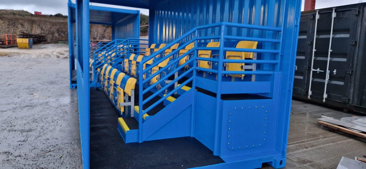 RothieRovers's tweet photo. The club continue to improve both on and off the park in the junior ranks &amp; we are delighted with the progress of our new stand. We can’t thank both @IntellicoreLtd and Harper Uk enough for their backing along with Foundation Scotland Gordonstown Windfarm grant. #monihrovers 💛💙 https://t.co/tILGVsr3X9