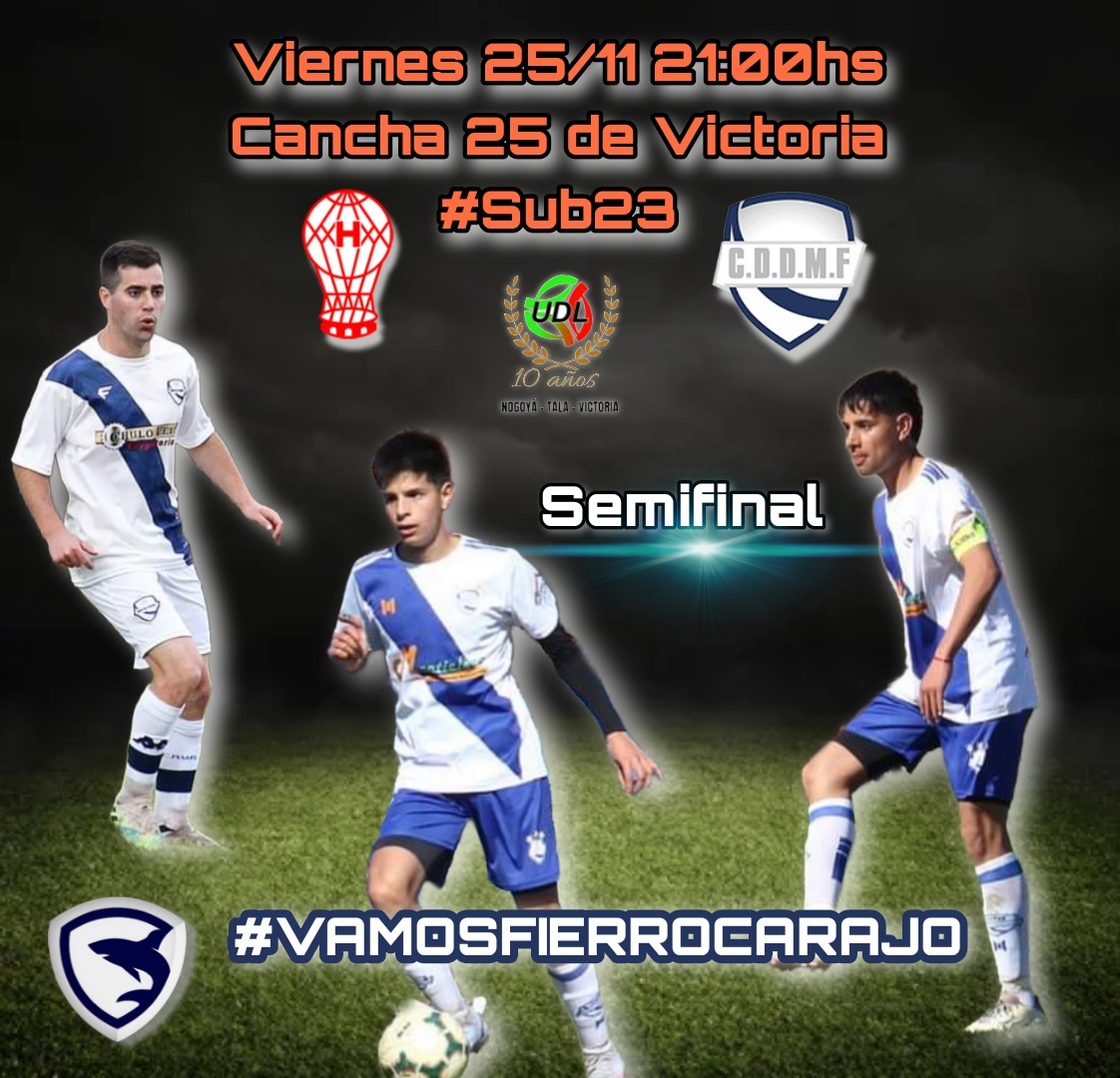 CDDMF's tweet photo. #SUB23

#UDL10aniversario #Clausura2022 #Semifinal #Vuelta

Viernes 25/11

Huracán de Victoria (1) vs Martín Fierro (1)

🕘21:00hs 

🏟️ Cancha de 25 de Mayo (Victoria)

#VAMOSFIERROCARAJO ⚽🦈⚪💙⚪💪

#somoslaciudad  #ElViernesCuesteLoQueCueste #TodosaVictoria #Maciá #entrerios https://t.co/EdwjddLB9g