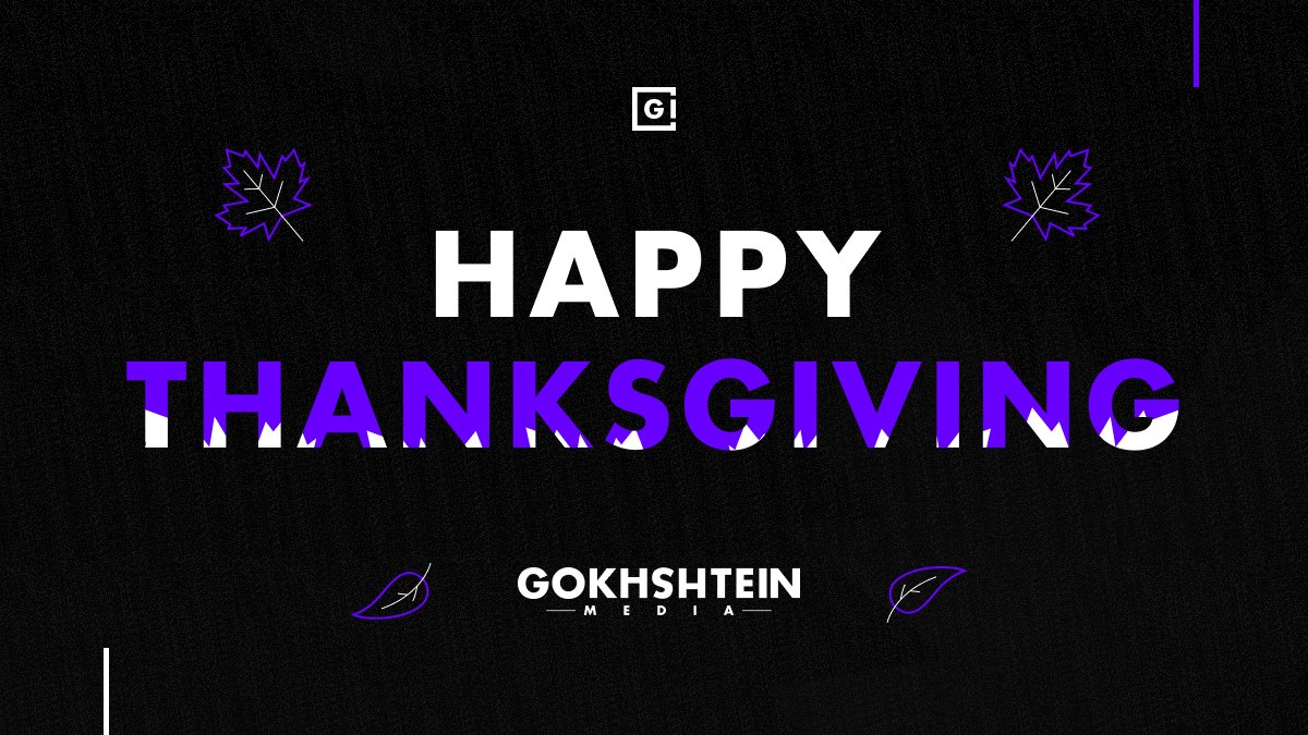 Happy Thanksgiving from Gokhshtein Media! 🍂

Give thanks to those around you, cherish the moments you have with your family and friends. 🧡

#Thanksgiving #Thanksgiving2022