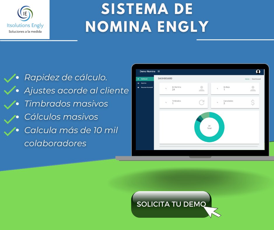 ItsolutionEngly's tweet photo. Nómina Engly tu mejor opción, nos ajustamos a tus necesidades empresariales. 
Visitanos👉https://t.co/kGUkJXaVDj
#software #tecnología #desarrollo #mipymes #pymes #empresas #clientes #emprendedores https://t.co/KY1BIGSntG