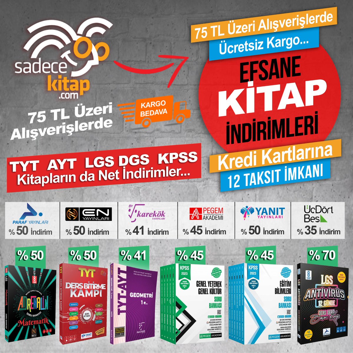 Sadecekitap.com olarak sınav kitaplarında dev indirim günleri. #kitap #kpss #tyt #ayt #lgs #Ales #dgs #yks #ekys #meb #QatarWorldCup2022 #FIFAWorldCup #WorldCup2022